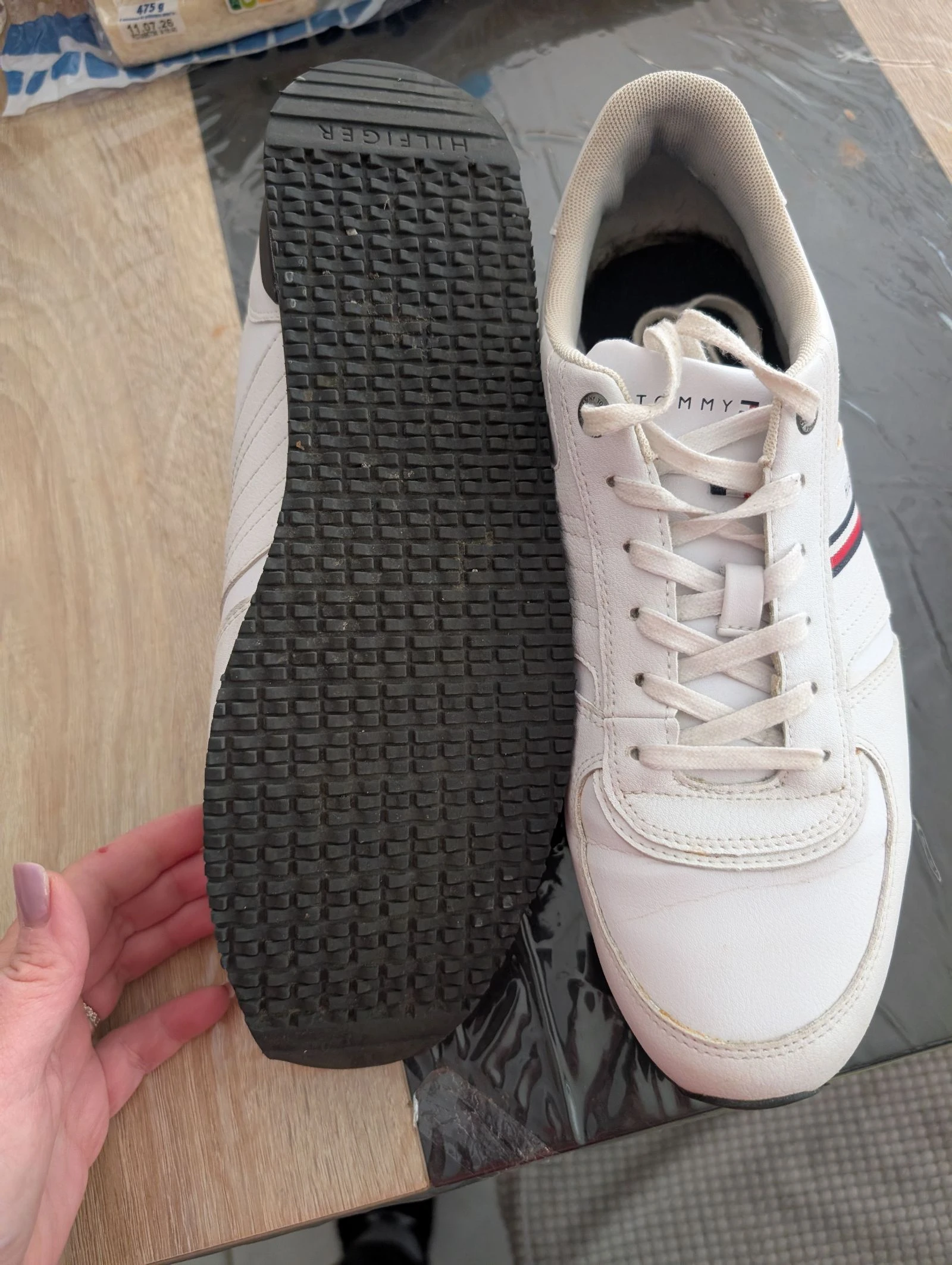 Magníficas zapatillas Tommy Hilfiger Iconic Leather Runner - Blanco - Talla 44 – photo 5